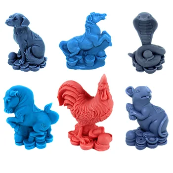 

12 Zodiac Silicone Soap Mold Craft Resin Salt Carving Mould