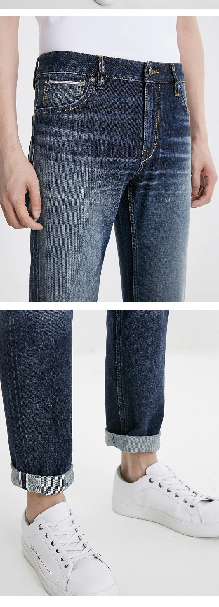 JackJones мужские хлопковые повседневные свободные прямые джинсы Мужская одежда | 219132577