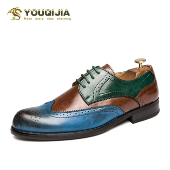 

Elegant Desinger Shoes Mans Brogue Shoes Men Formal Leather Oxford Shoes For Men Zapatos Hombre Vestir Herren Schuhe Italienisch