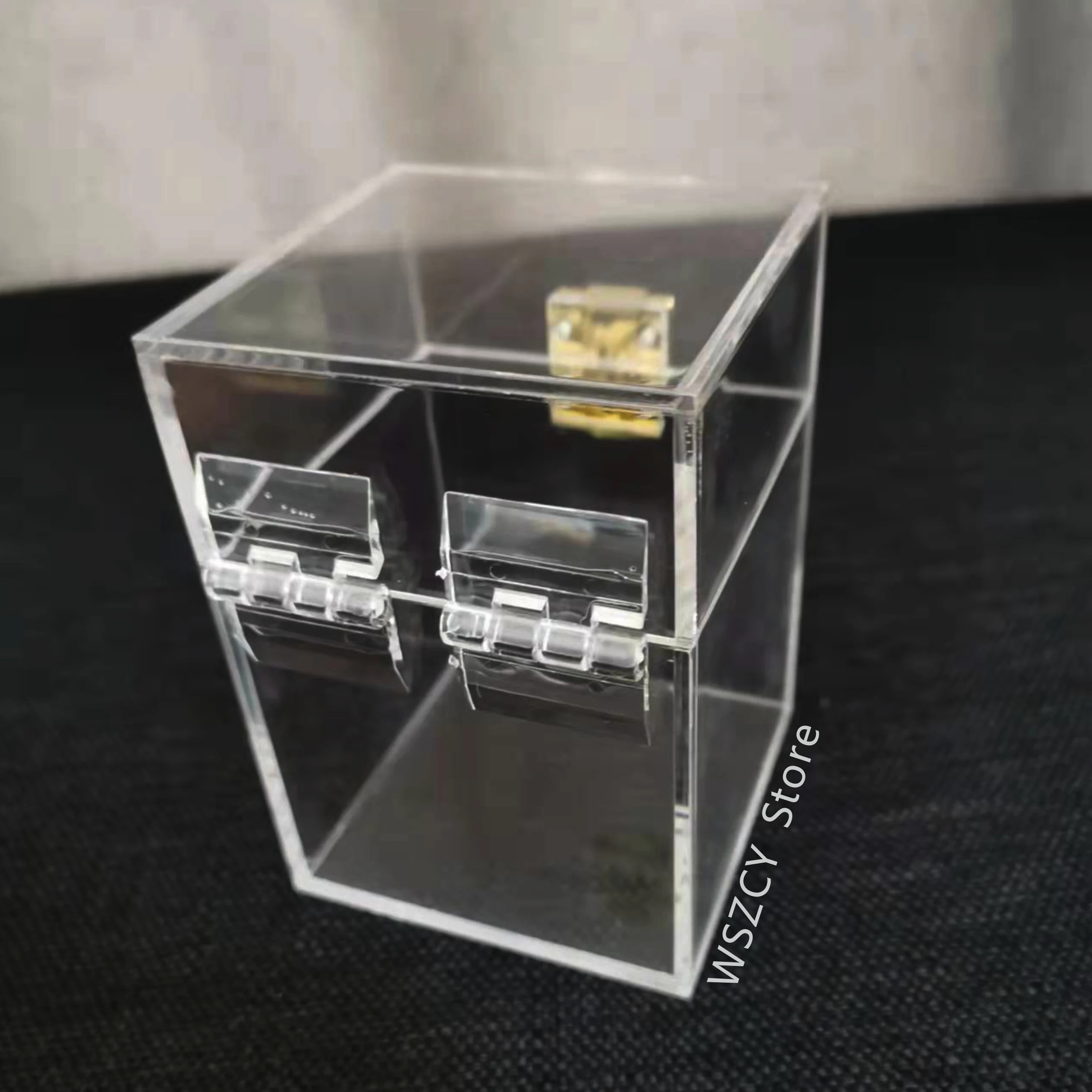 Custom papadlock plexiglass box Acrylic box transparent belt lock  personalized storage box storage box diy products display box