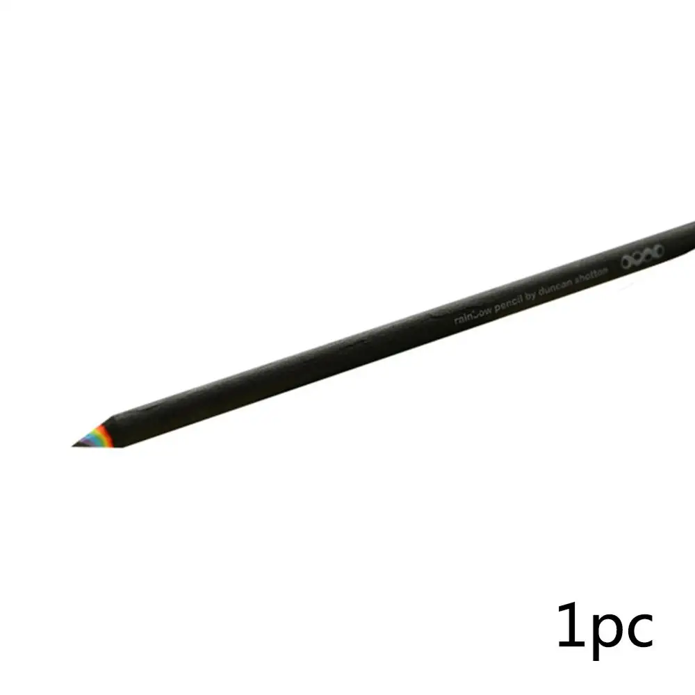 1/5pcs Hb Pencil Rainbow Color Pencils Students Drawing Supplies Cute Pencils Stationery For School Basswood Office School Cut - Цвет: Black 1 pc