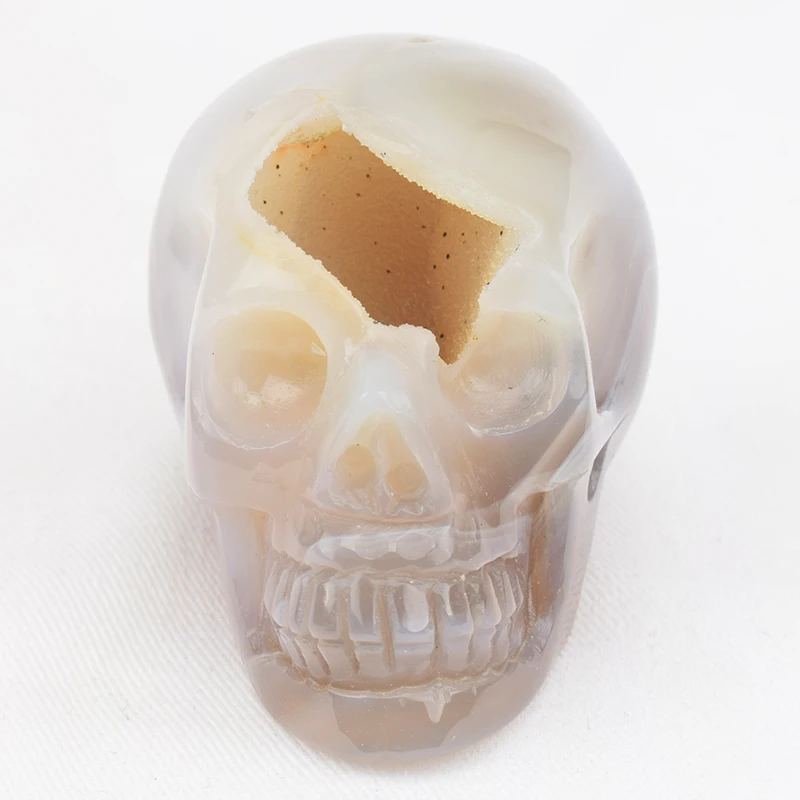 

3 Inch Healing Realistic Quartz Crystal Skull Sculpture Natural Agate Hand Carved Crystal Skull Statue Home Decor Artworks