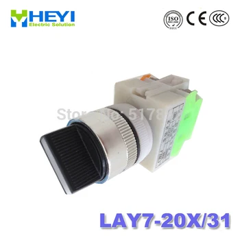 

LAY7-20X/31(Y090-20X/31) rotary switch 22mm 50/60Hz Selector Switch 1N/O+1N/O Three position switch stay up