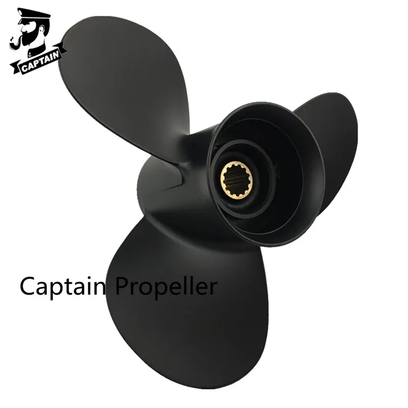 Captain Propeller 11 3/8x12 Fit Mercury Outboard Engines 25HP 35HP 40HP 48HP 55HP 60HP 70HP Aluminum 13 Spline RH 48-855856A5