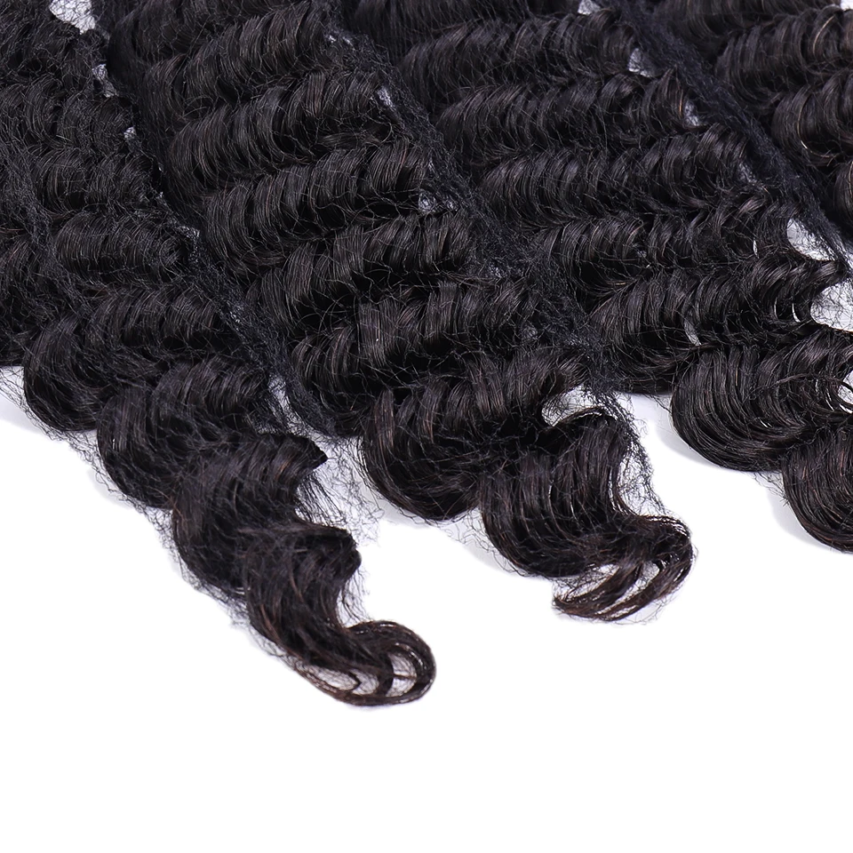 Salonchat волос глубокая волна бразильские волосы, волнистые пряди натуральных Цвет Remy пряди человеческих волос Инструменты для завивки волос 12-26 дюймов 1/3/4 шт