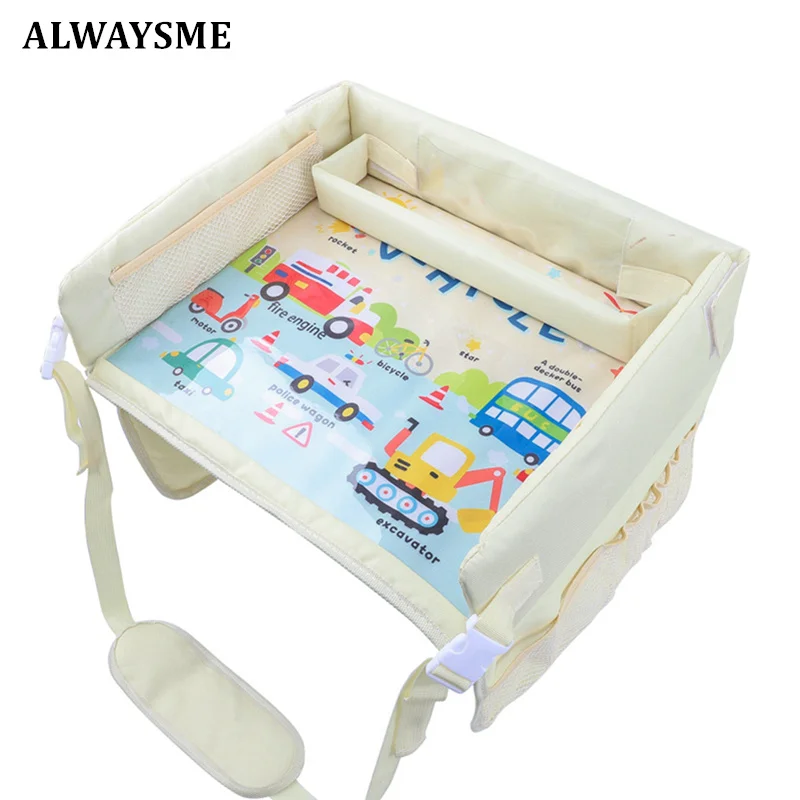 Lap-Tray-Board Toddler ALWAYSME Car-Seat Eating 47X67CM Waterproof Kids