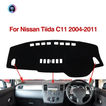 

For Nissan Tiida C11 Anti-Slip Mat Dashboard Cover Pad Flannel Sunshade Dashmat Carpet Car Accessories 2004-2011 2005 2006 2007