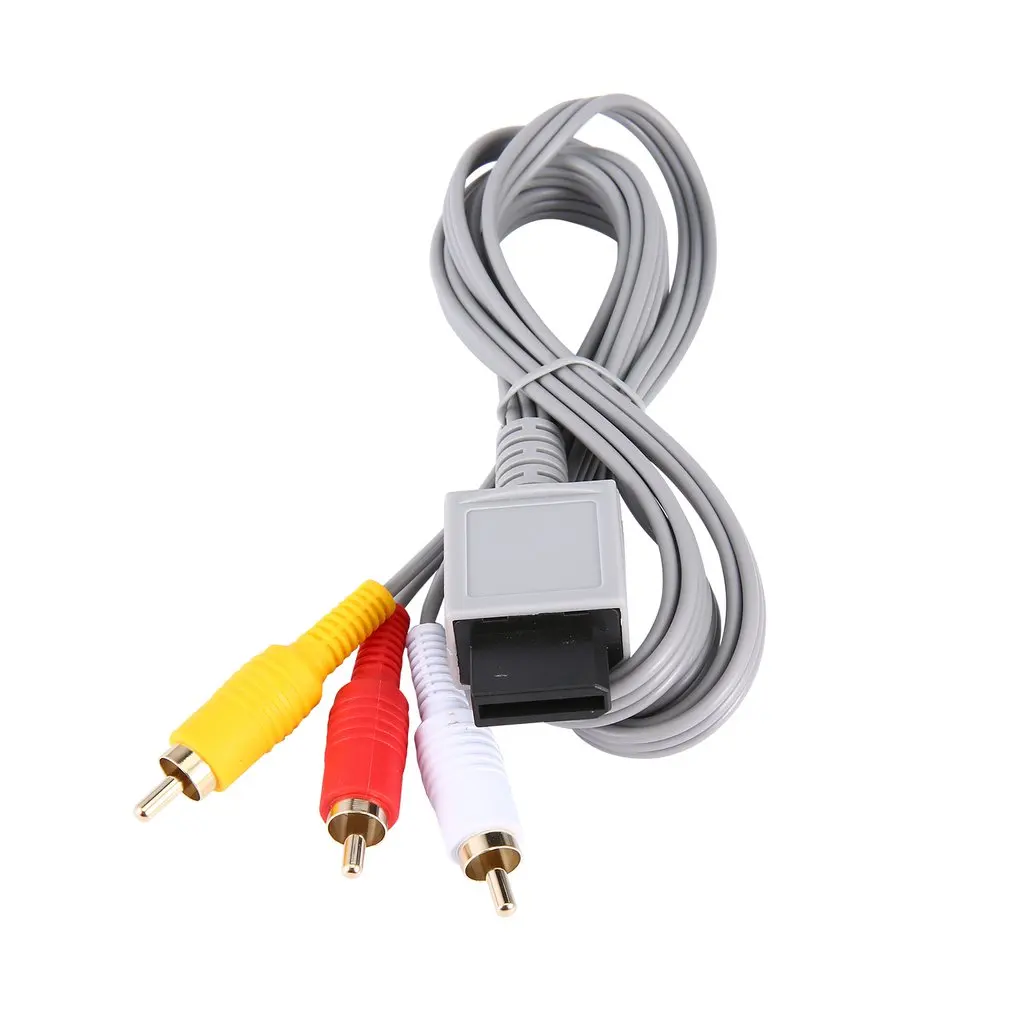 1,8 метров позолоченный Аудио Видео AV композитный 3 RCA кабель для nintendo для wii