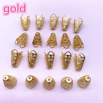 

Wholesale 50pcs 11*16mm Hollow Flower Findings Cone End Beads Cap Filigree DIY Jewelry Making #01
