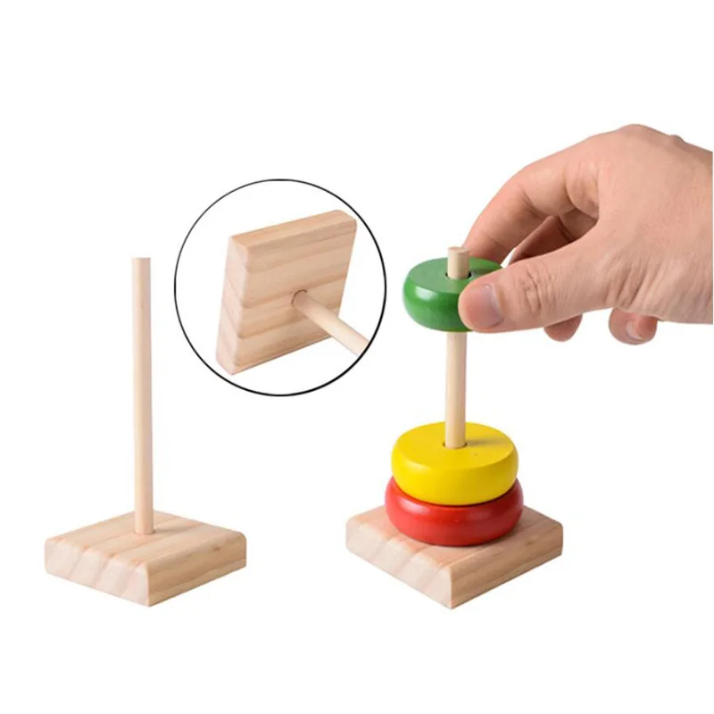 Деревянный блок игрушка радуга башня блоки Монтессори обучающие игрушки для детей раннего возраста