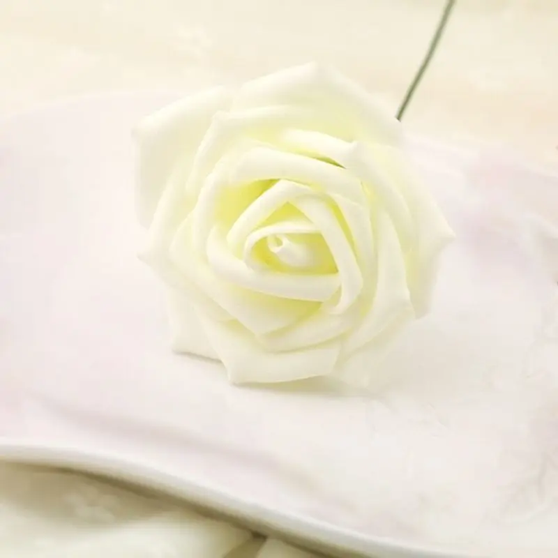 50 шт./кор. как настоящие Искусственные из ПЭ пены розы цветы для DIY Свадебные букеты центральный прием гостей в доме невесты украшения дома