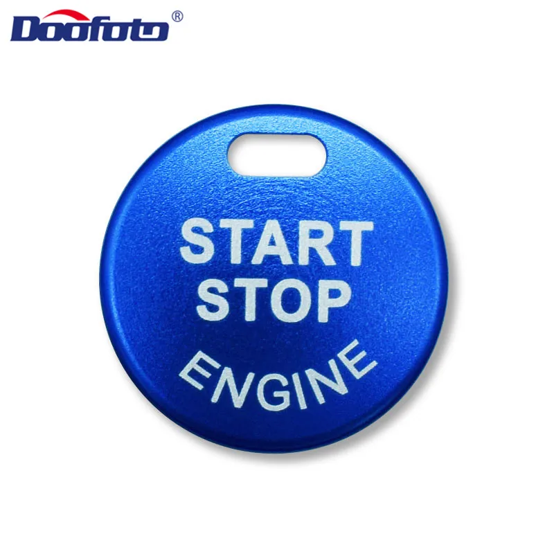 Blue Cover Doofoto Автомобильная наклейка для внутреннего интерьера Start Stop стильная кнопка Зажигания для автомобиля покрытие кольцо для Nissan Qashqai X-trail T32 Rogue МУРАНО Teana аксессуары - Название цвета: Blue Cover