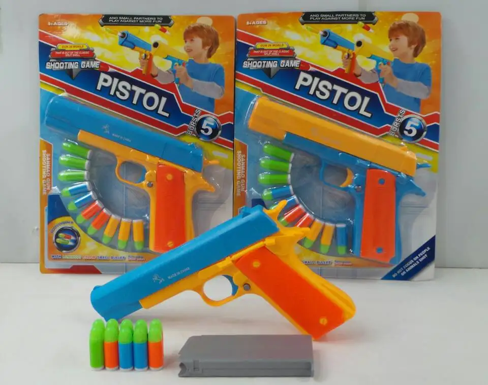 

CHILDREN'S Plastic Toys Semi-automatic Pistol Soft Bullet-Even Emission Model Catapult Toy Gun