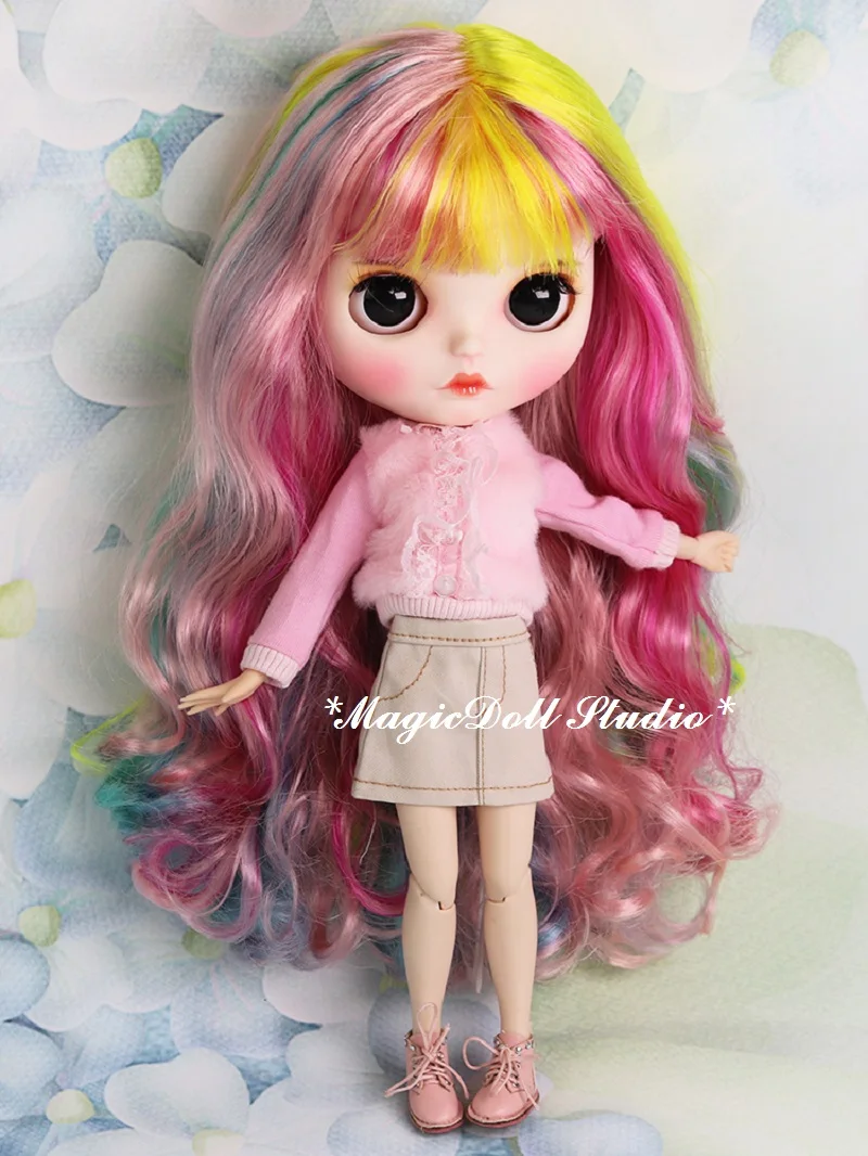 [MK002] Blythe Make Up Doll цветные длинные волосы с Make up Face Blyth платье кукла для розничной продажи