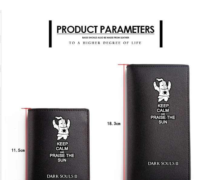 Dark Souls Wallet Teenage Boys Favorite Black Long Purse Short Wallets Best Birthday Gifts (1)