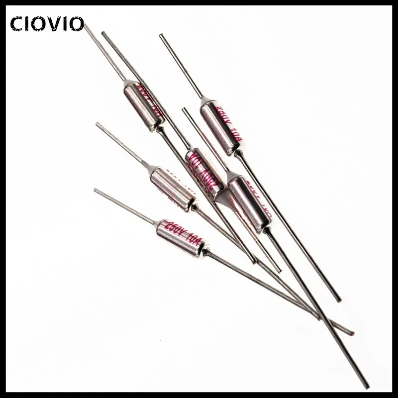 RY TF 10A 250V Thermal Fuse Electrical Temperature 80℃ 100℃ 121℃ 240℃ 216℃ 192℃ 172℃ 167℃Celsius 