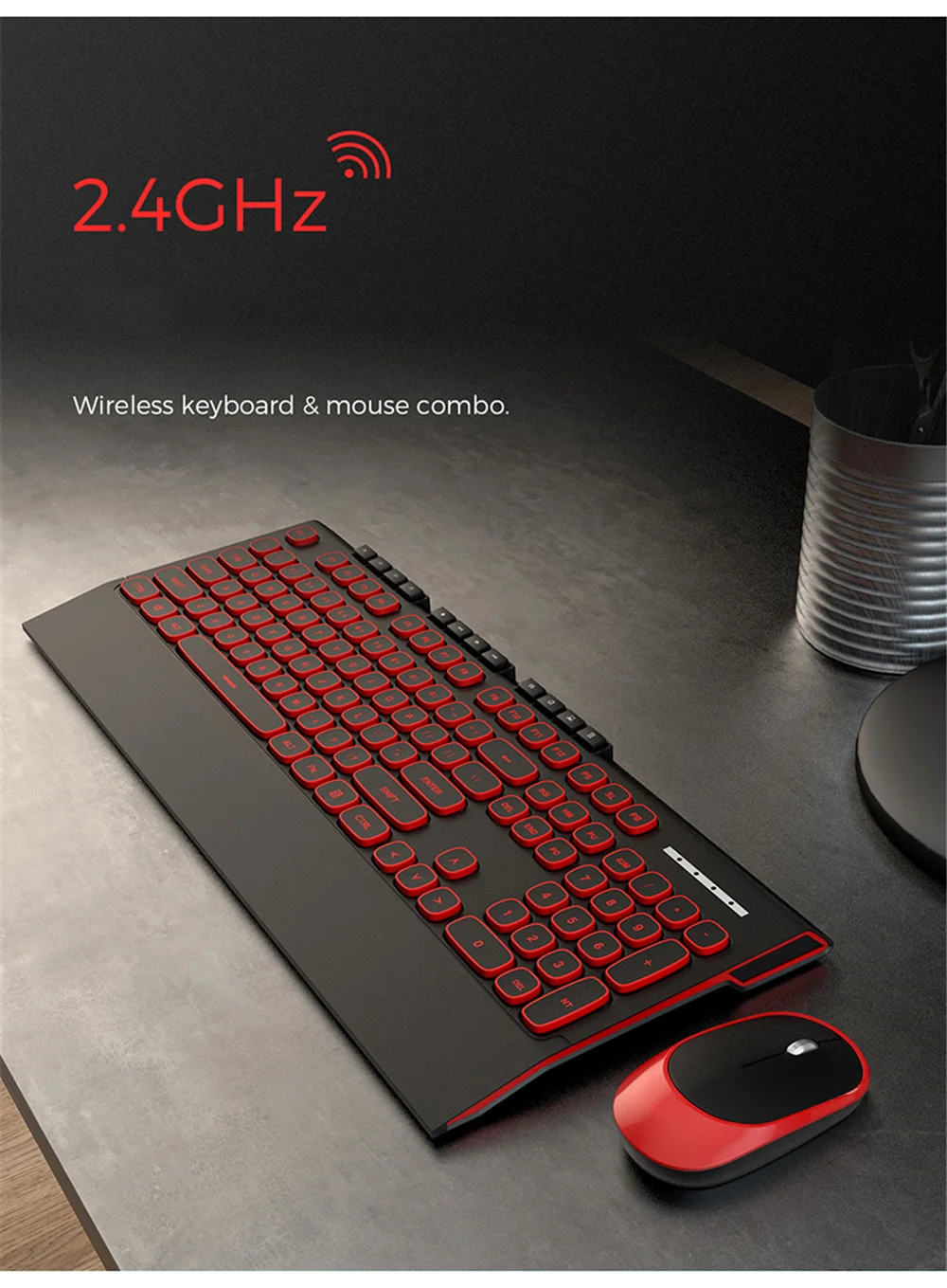 2,4G Беспроводная игровая клавиатура, мышь, комбинированная Бесшумная клавиатура, оптическая мышь для Macbook, lenovo, Dell, hp, Asus, ноутбука, компьютера