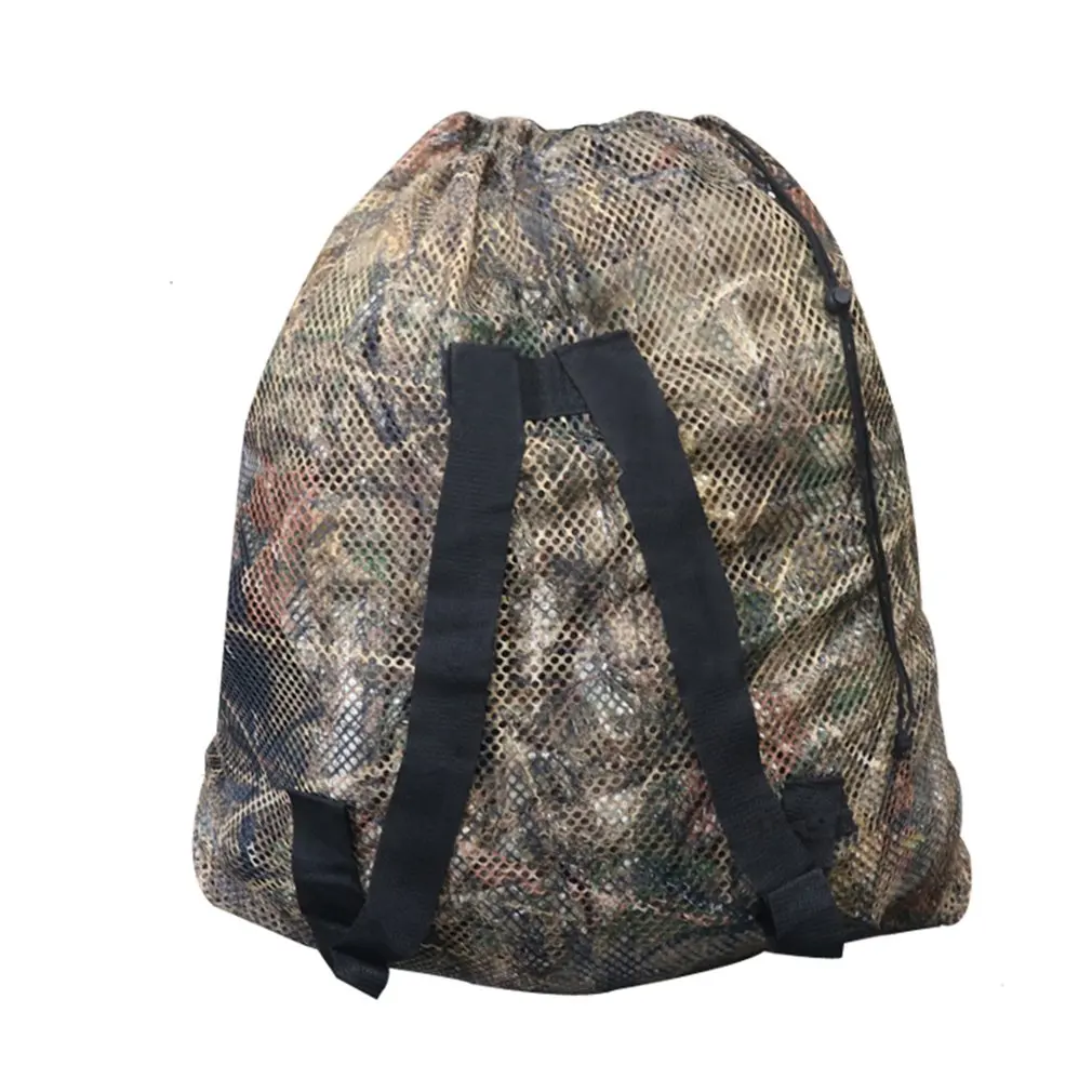 

Camouflage Drawstring Mesh Durable Storage Outdoor Goose Double Shoulder Straps Decoy Bag Quick Dry Large Capacity Hunting Duck