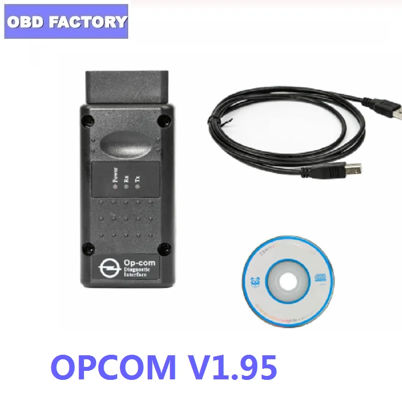 10 шт./лот обновление прошивки OPCOM V1.95 PIC18F458 FTDI диагностический сканер OBD2 для