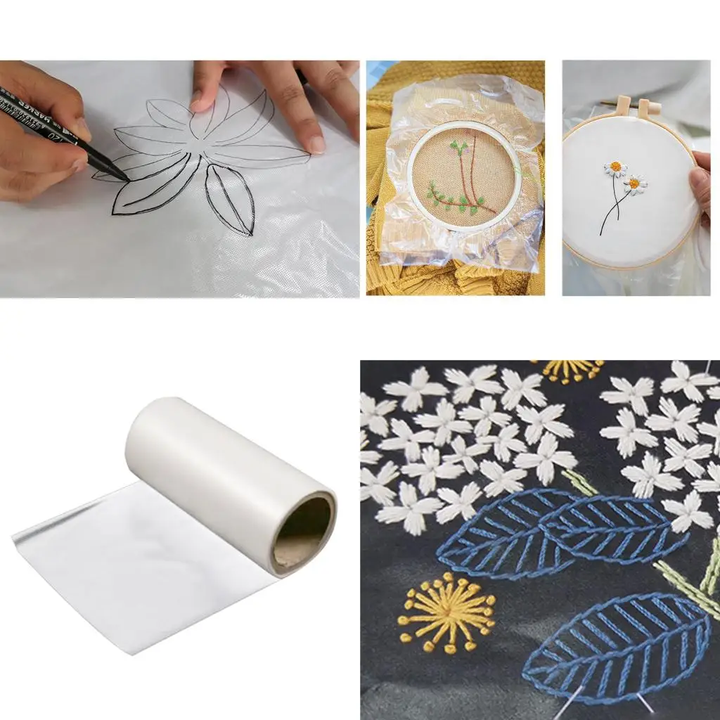 Tear Away Water Soluble Stabilizer Clear Film Paper Embroidery Accessory