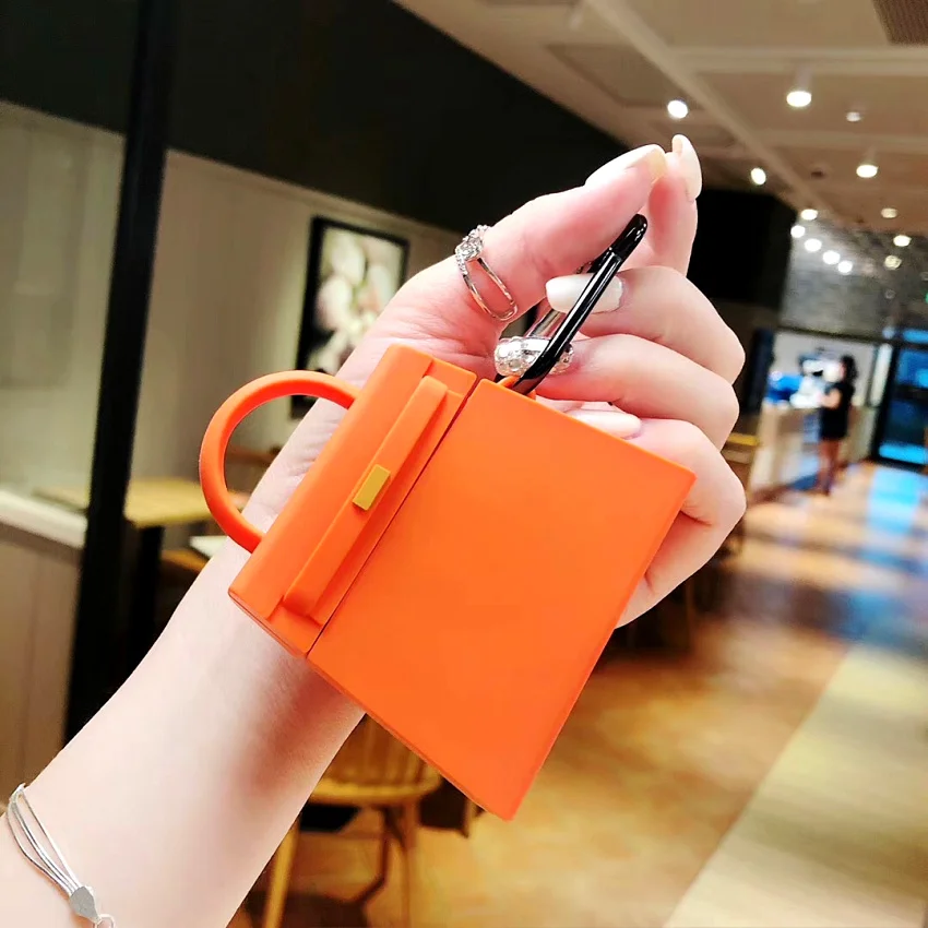 3D Silicone luxury Fashion Handbag Women's Shockproof Headphone Cases For Apple Airpods 1 2 Silicone Earphone Protection Cover (2)