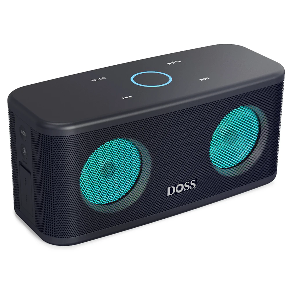 

DOSS SoundBox Plus Stereo Sound Deep Bass True Wireless Stereo Pairing W/ LED Light Bluetooth Portable Wireless Speaker 3200mAh