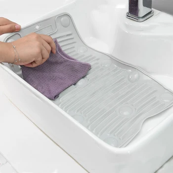 

Practical Laundry Tool easy to store Household Portable Folding Washboard Mini Silicone Anti-slip Laundry Mat Washing Board