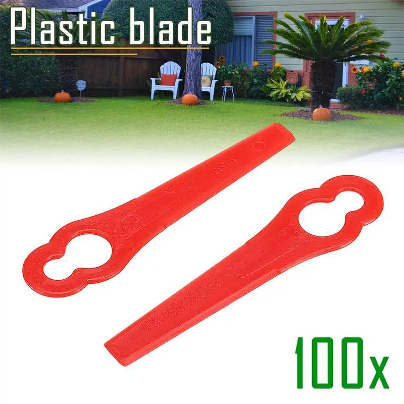 100 Pieces Replacement Trimmer Blade Einhell Plastic Blade Garden Lawn Garden Lace Mower Grass Einhell Gardening Tool