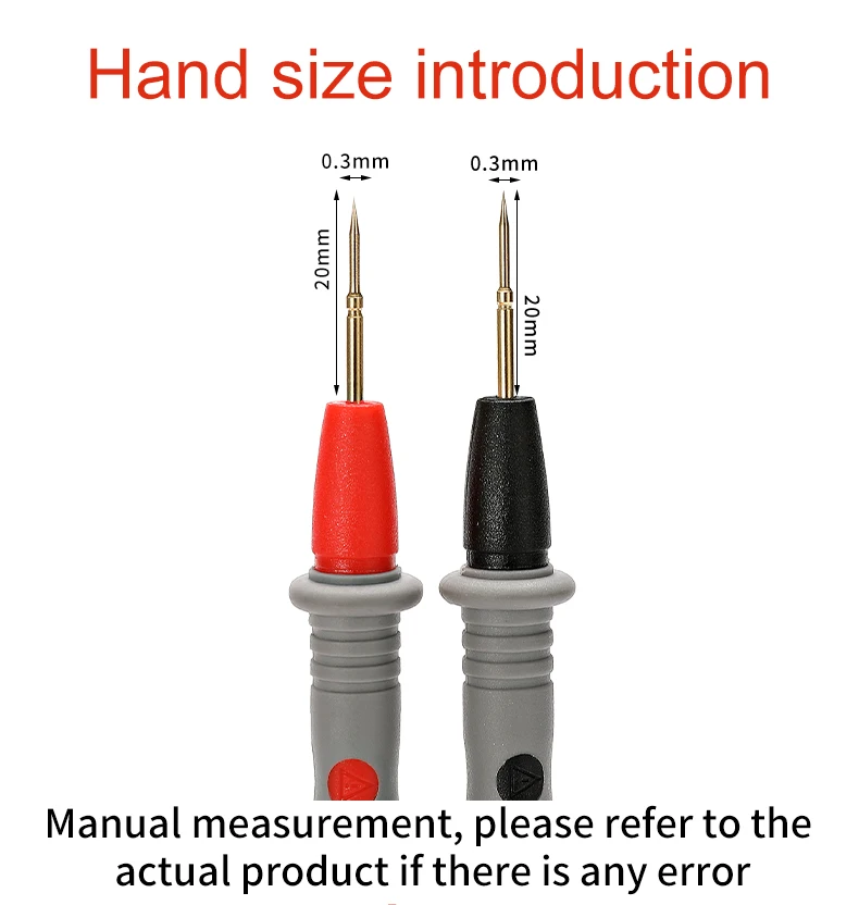 1Pair Universal Digital 1000V 10A 20A Thin Tip Needle Multimeter Multi Meter Test Lead Probe Wire Pen Cable Multimeter Tester digital depth micrometer