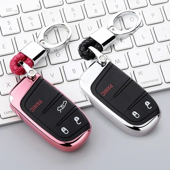 

TPU Car Remote Key Fob Shell Cover Case for JEEP Cherokee Wrangler Liberty Commander Grand Cherokee Compass Car Styling