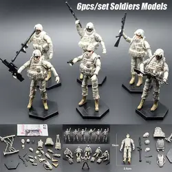 6 шт./компл. модели солдат США 101st воздушно-десантный дивизион (воздушный штурм) Пластиковые сборные игрушки развивающие игрушки DIY Модель