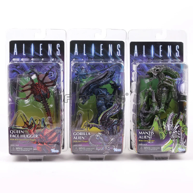 Neca 収集可能なアクションフィギュア ゴリラ エイリアン マンティス エイリアン クイーンフェイスハガー 7インチpvcおもちゃモデル Null Aliexpress