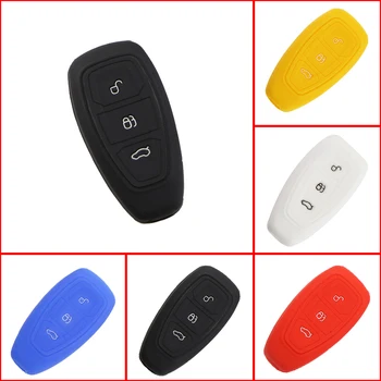 

Daefar 3 Buttons Silicone Flip Folding Car Key Cover For Ford Fiesta Focus Mondeo C-Max B-Max Kuga Escape Smart Key Accessory