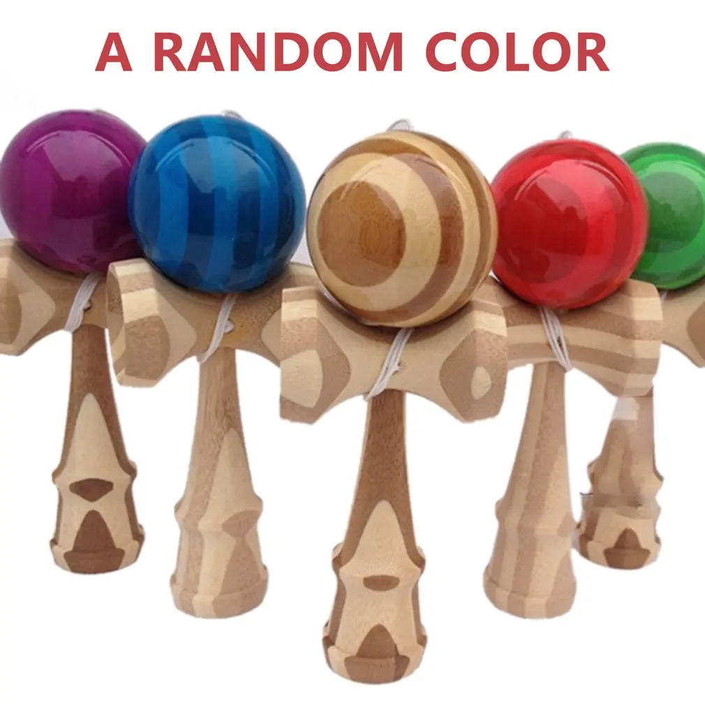 1 шт. профессиональные бамбуковые ПУ краски деревянные Kendama шары умелые Jumbo Kendama на открытом воздухе жонглировать игры шарики игрушки для подарков