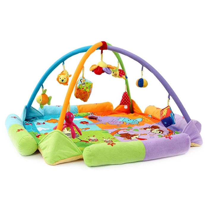 

Flower-Shaped Moisture-Proof Baby Play Mat Toy 0 - 2 Years Baby & Toddler Toy Play Mat With 9 Pendant Toys