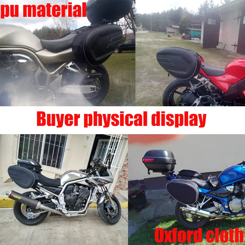 Motorcycle side bags Waterproof motorcycle side bags saddlebag Oxford fabric saddle bags moto trunk luggage helmet riding travel bags