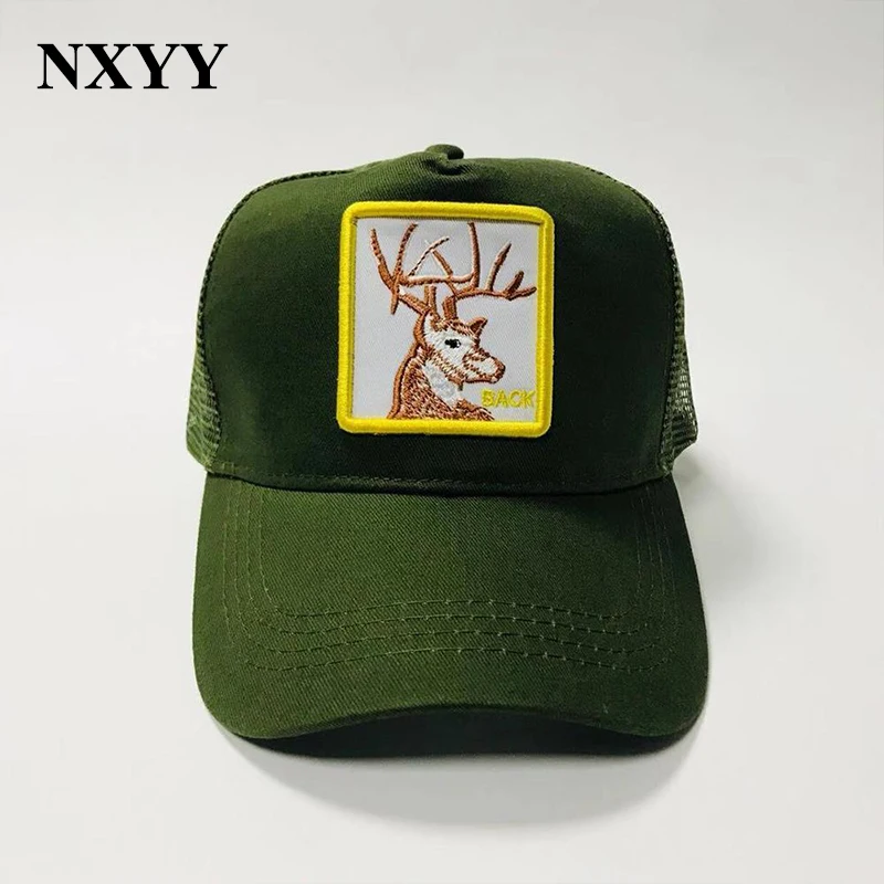 

NXYY Moose Hunting printing net cap baseball cap Men and women Summer Trend New Youth Joker sun hat Beach Visor hat animal caps