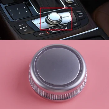 

DWCX 4G0919069 Chrome Car MMI Control Knob Rotary Menu Navigation Cover Fit for Audi A6 S6 C7 A7 RS6 RS7 2014 2015 2016 2017