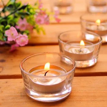 

Retro Candlestick Glass Candle Holders Furnishing Valentine's Day Candlelight DIY Glass Holders Dinner Decorations Candlelight