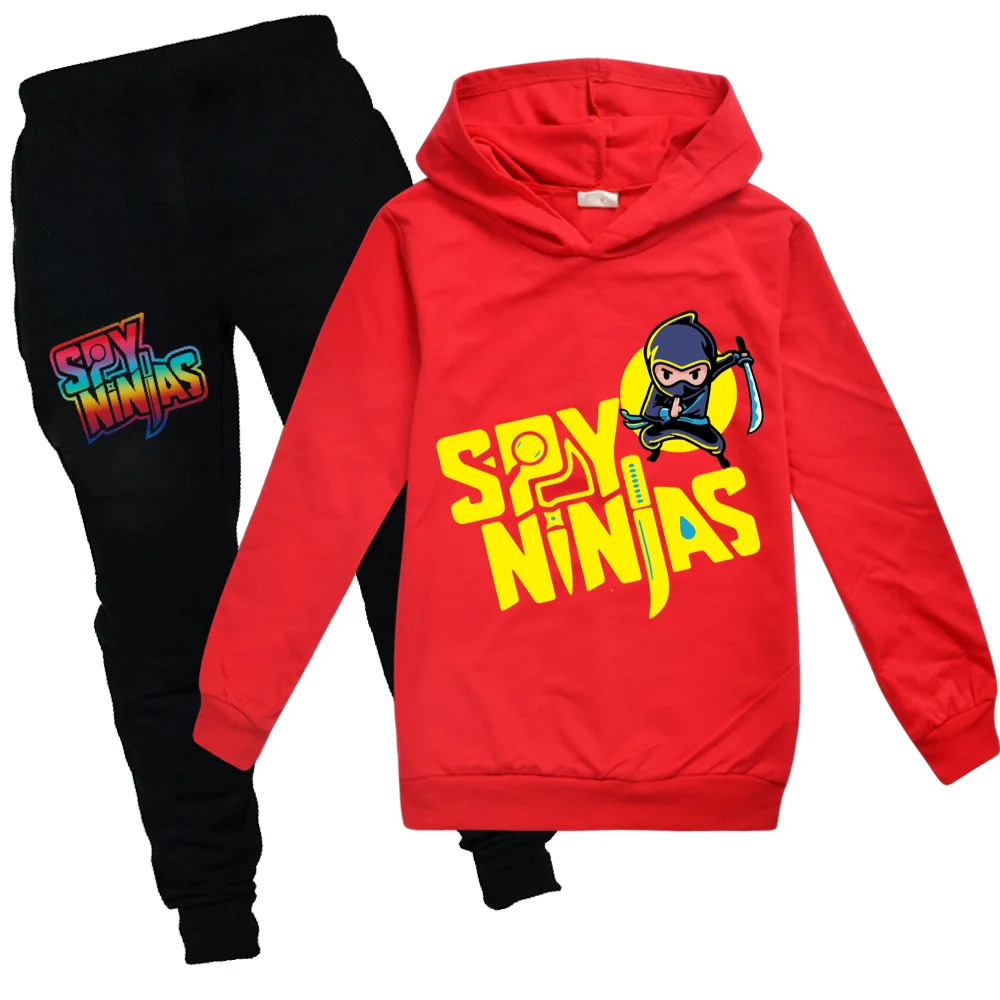 

SPY NINJA Toddler Sweatshirt Clothing Cotton Teen Hoodies Outfit Boys Hooded T Shirt Pants Sets for Kids Girl Fall Tops Clothes