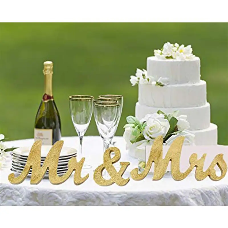 Эфирные Новые горячие продажи Mr& Mrs знак Свадьба Любовь стол украшения Свадебный деревянный фотореквизит надпись баннер для украшения вечеринки
