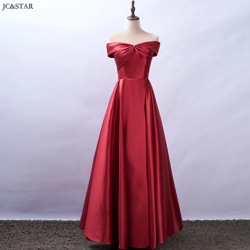 Robe demoiseur honneur новые атласные с открытыми плечами трапециевидные красные платья подружек невесты длинное свадебное платье настоящая фотография