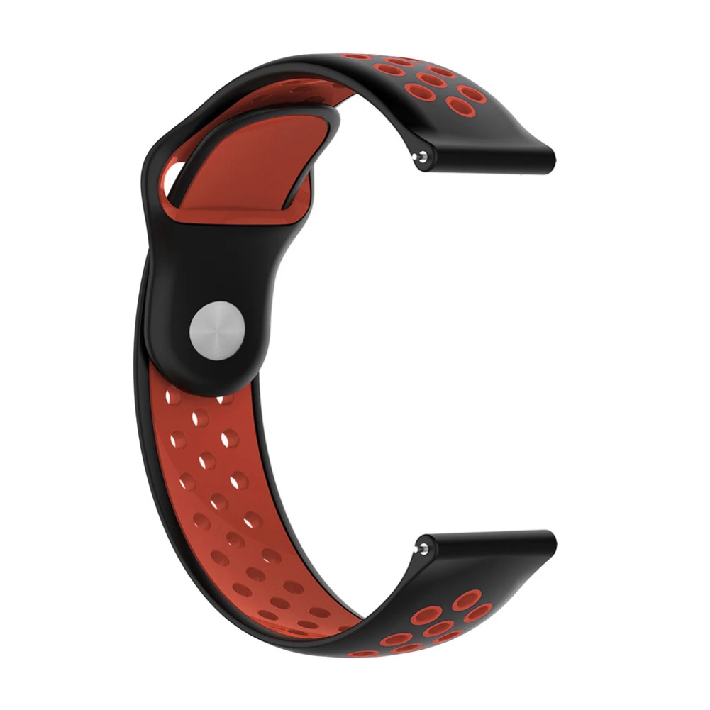 Для Garmin Vivoactive3 HR Music Forerunner245M двухцветный резиновый ремешок 20 мм ремешок для наручных часов Smartwatch аксессуары