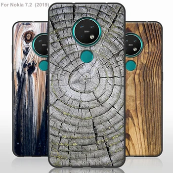

For Nokia 7.2 Case Cover Wood grain Silicone Soft TPU Back Cases for Nokia 7.2 Nokia7.2 TA-1196 TA-1181 TA-1178 2019 case fundas