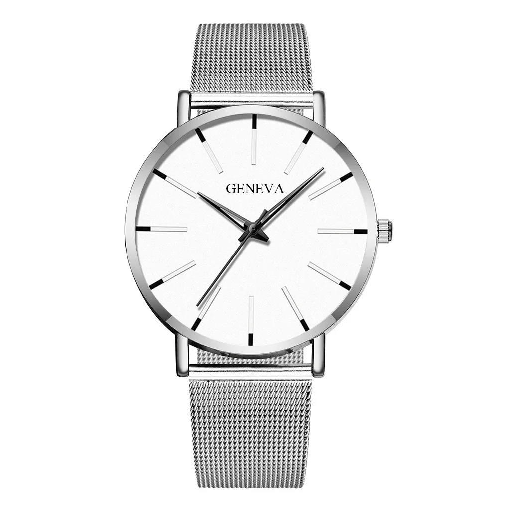 

2019 New Trend Watch Mens Fast-selling Ultra-thin Mesh Belt Leisure Watch Large dial Night Light Indicator Individual Male Watch