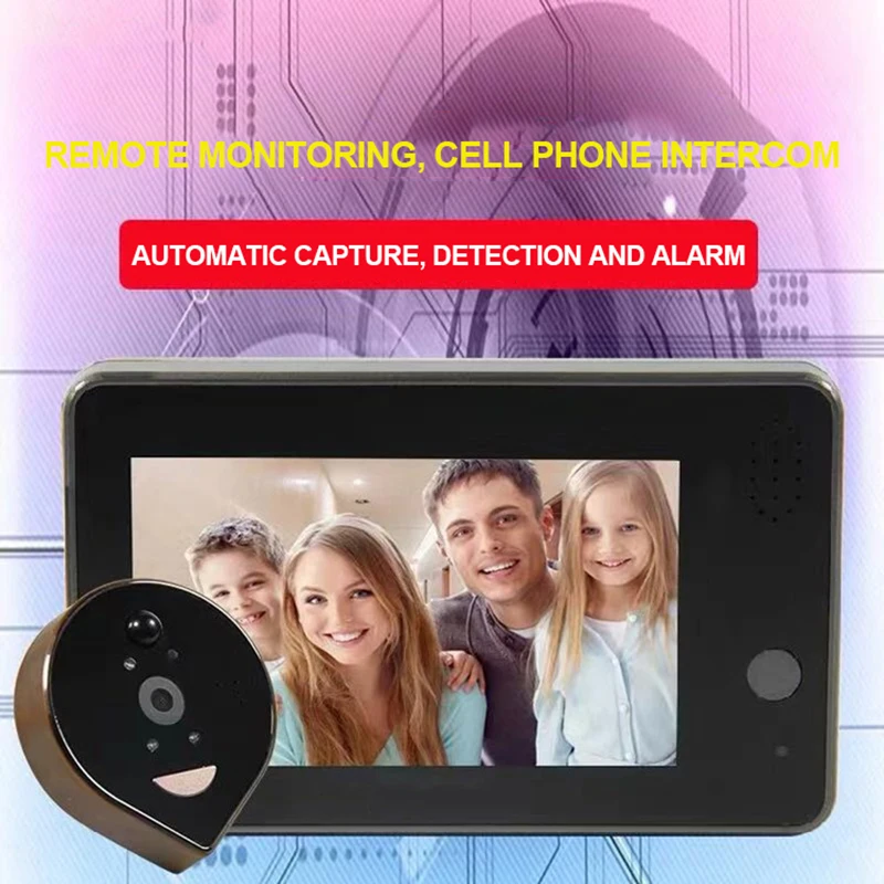 New Wireless Wifi Security Doorbell Intercom DoorBell Phone Remote Peephole Infrared Night Security Camera HD Viewer Doorbell
