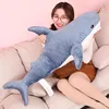 Peluche de tiburón grande de 60/80/100CM, almohada de lectura de animales speelgoed, suave, cojín para regalo de cumpleaños para niños ► Foto 2/5