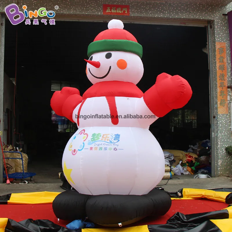 

Standing type 3 Meters Inflatable Snowman for Advertising / Colorful Blow up Cartoon Snowman for Display Toys
