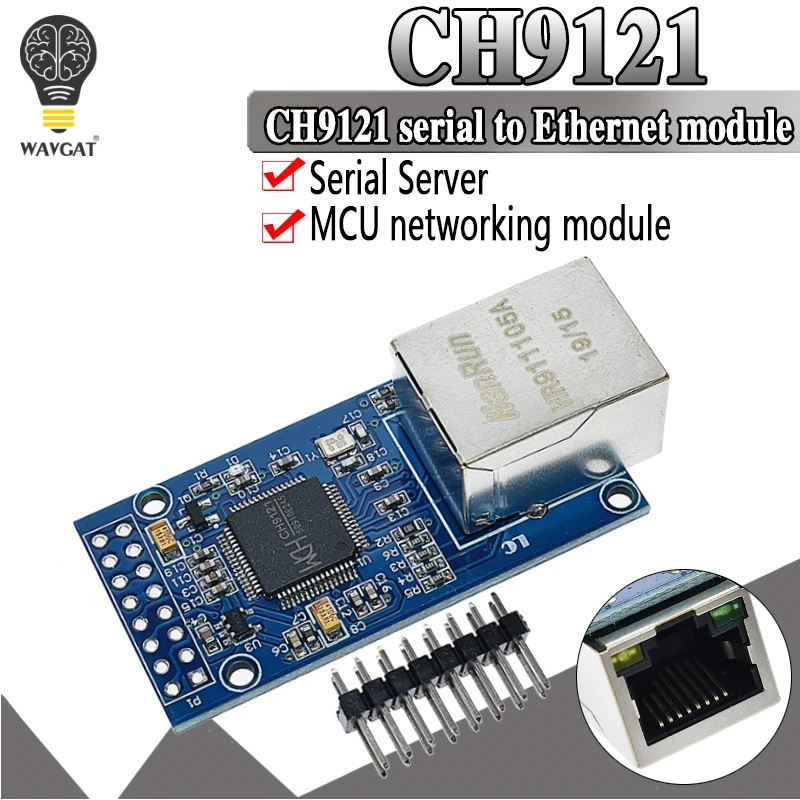 

New chip CH9121 Network Module UART Serial port to Ethernet module serial server network module TCP/IP 51/STM32 3.3V 5V