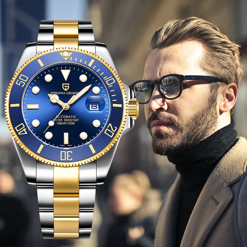 

PAGANI Design men's watch mechanical luxury brand mens watch automatic waterproof 100M sport clock NH35A top movement fashion